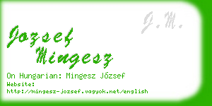 jozsef mingesz business card