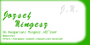 jozsef mingesz business card